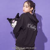 【クロミ】ロゴプリント刺しゅうフーディ(130~160cm) | ZIDDY | 詳細画像8 