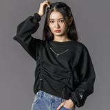 ブラック | 膨れジャガードトドロストトップス(130~160cm) | ZIDDY