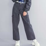 【 ニコ☆プチ 掲載 】デニムカーゴパンツ(130~160cm) | ZIDDY | 詳細画像1