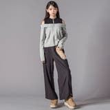 キーホルダー付きサテンライクワイドパンツ(130~160cm) | ZIDDY | 詳細画像4