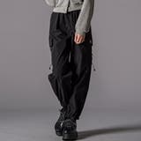 ブラック | レースアップナイロンカーゴパンツ(130~160cm) | ZIDDY