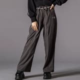 グレー | チラレースウエストワイドパンツ(130~160cm) | ZIDDY