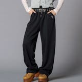 レースアップ・カーブパンツ（ベルト付き）(130~160cm) | ZIDDY | 詳細画像1 