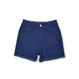 ネイビー | 裾切り替えフリンジスカパン(130~160cm) | ZIDDY