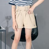 【 ニコ☆プチ 掲載 】レースアップショートパンツ(130~160cm) | ZIDDY | 詳細画像1