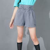 グレー | 【 ニコ☆プチ 掲載 】レースアップショートパンツ(130~160cm) | ZIDDY