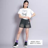 【 ニコ☆プチ 掲載 】オーバーダイショートデニムパンツ(130~160cm) | ZIDDY | 詳細画像2 