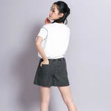 【 ニコ☆プチ 掲載 】オーバーダイショートデニムパンツ(130~160cm) | ZIDDY | 詳細画像4 