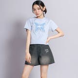 【 ニコ☆プチ 掲載 】オーバーダイショートデニムパンツ(130~160cm) | ZIDDY | 詳細画像6 