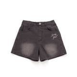 【 ニコ☆プチ 掲載 】オーバーダイショートデニムパンツ(130~160cm) | ZIDDY | 詳細画像8 