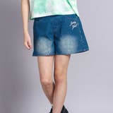 ブルー | 【 ニコ☆プチ 掲載 】オーバーダイショートデニムパンツ(130~160cm) | ZIDDY