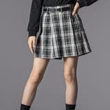 合皮ベルト付きチェックスカパン(130~160cm) | ZIDDY | 詳細画像1