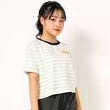 ロゴ刺繍ボーダーTシャツ(130~160cm) | ZIDDY | 詳細画像4 