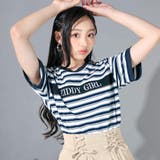 【 ニコ☆プチ 掲載 】マルチボーダーTシャツ(130~160cm) | ZIDDY | 詳細画像4 