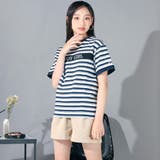 【 ニコ☆プチ 掲載 】マルチボーダーTシャツ(130~160cm) | ZIDDY | 詳細画像5 