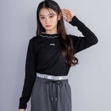 ブラック | 【 ニコ☆プチ 掲載 】テレコメロウトップス(130~160cm) | ZIDDY