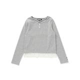 【 ニコ☆プチ 掲載 】クロスネック裾花柄Tシャツ(130~160cm) | ZIDDY | 詳細画像11 