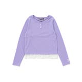 【 ニコ☆プチ 掲載 】クロスネック裾花柄Tシャツ(130~160cm) | ZIDDY | 詳細画像13 