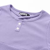 【 ニコ☆プチ 掲載 】クロスネック裾花柄Tシャツ(130~160cm) | ZIDDY | 詳細画像15 