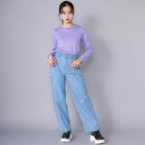 【 ニコ☆プチ 掲載 】クロスネック裾花柄Tシャツ(130~160cm) | ZIDDY | 詳細画像9 