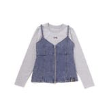 デニムビスチェ＆TシャツSET(130~160cm) | ZIDDY | 詳細画像14 