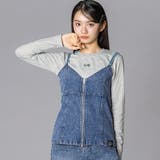 ブルー | デニムビスチェ＆TシャツSET(130~160cm) | ZIDDY