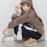 【 ニコ☆プチ 掲載 】厚底ムートンブーツ(21~24cm) | ZIDDY | 詳細画像2 