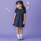 センタータックパフスリーブワンピース(95~150cm) | BeBe Petits Pois Vert | 詳細画像5 