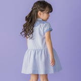ヨーク切り替えサッカーストライプバンドカラーシャツワンピース | BeBe Petits Pois Vert | 詳細画像4