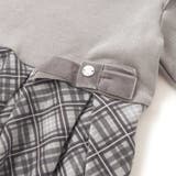 【お揃い】チェック柄裏毛ベロアリボンタックワンピース(95~150cm) | BeBe Petits Pois Vert | 詳細画像11 