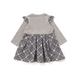 【お揃い】チェック柄裏毛ベロアリボンタックワンピース(95~150cm) | BeBe Petits Pois Vert | 詳細画像8 