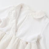 ニットリブ+レース起毛ドッキング長袖ワンピース(95~150cm) | BeBe Petits Pois Vert | 詳細画像13