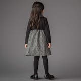 ニットリブ+レース起毛ドッキング長袖ワンピース(95~150cm) | BeBe Petits Pois Vert | 詳細画像4