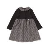 ニットリブ+レース起毛ドッキング長袖ワンピース(95~150cm) | BeBe Petits Pois Vert | 詳細画像7