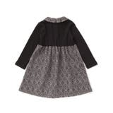 ニットリブ+レース起毛ドッキング長袖ワンピース(95~150cm) | BeBe Petits Pois Vert | 詳細画像8