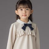 ポンチ胸プリーツ長袖ワンピース(95~150cm) | BeBe Petits Pois Vert | 詳細画像3 