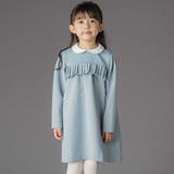 ポンチ胸プリーツ長袖ワンピース(95~150cm) | BeBe Petits Pois Vert | 詳細画像8 