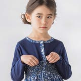 天竺+小花シャーリング長袖ワンピース(95~150cm) | BeBe Petits Pois Vert | 詳細画像3 