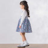 天竺+小花シャーリング長袖ワンピース(95~150cm) | BeBe Petits Pois Vert | 詳細画像6 