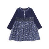 天竺+小花シャーリング長袖ワンピース(95~150cm) | BeBe Petits Pois Vert | 詳細画像7 