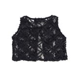 立体花レースノースリーブカーディガン+バルーンスカートワンピースセットベビー | BeBe Petits Pois Vert | 詳細画像6