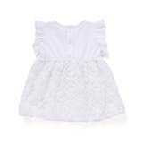 立体花レースノースリーブカーディガン+バルーンスカートワンピースセットベビー | BeBe Petits Pois Vert | 詳細画像9