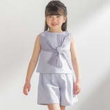 【前後着用可能】ノースリーブブラウス+タックキュロットパンツセットアップ(95~… | BeBe Petits Pois Vert | 詳細画像1 