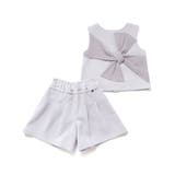 【前後着用可能】ノースリーブブラウス+タックキュロットパンツセットアップ(95~… | BeBe Petits Pois Vert | 詳細画像14 