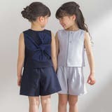 【前後着用可能】ノースリーブブラウス+タックキュロットパンツセットアップ(95~… | BeBe Petits Pois Vert | 詳細画像3 