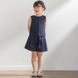 【前後着用可能】ノースリーブブラウス+タックキュロットパンツセットアップ(95~… | BeBe Petits Pois Vert | 詳細画像6 