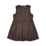 ブラウン | ウール風タックジャンパースカート(95~150cm) | BeBe Petits Pois Vert