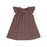 千鳥チェックラグランギャザースリーブワンピース(95~150cm) | BeBe Petits Pois Vert | 詳細画像6 