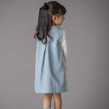 【お揃い】フリル＆花レースAラインワンピース(95~150cm) | BeBe Petits Pois Vert | 詳細画像4 