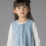 【お揃い】フリル＆花レースAラインワンピース(95~150cm) | BeBe Petits Pois Vert | 詳細画像5 